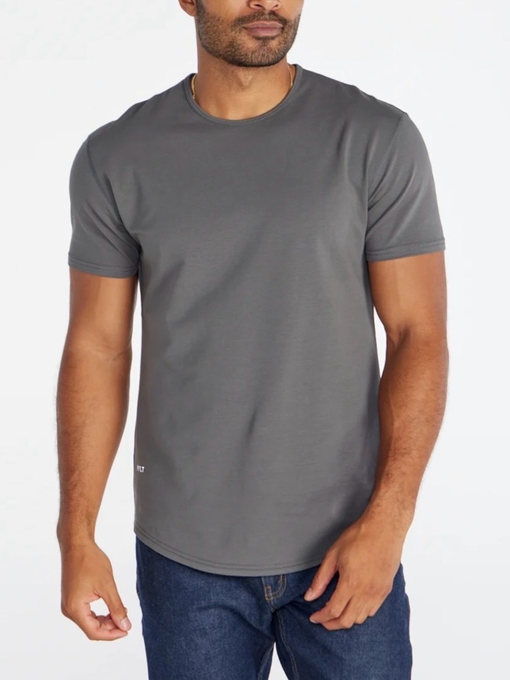 NWT BYLT Drop-Cut: LUX Short Hem Charcoal